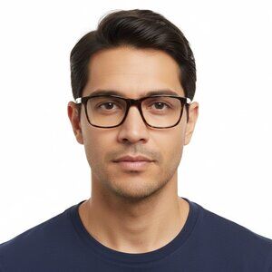 Montblanc Mens Square/Rectangle Havana Gold Transparent Fashion Designer Eyewear